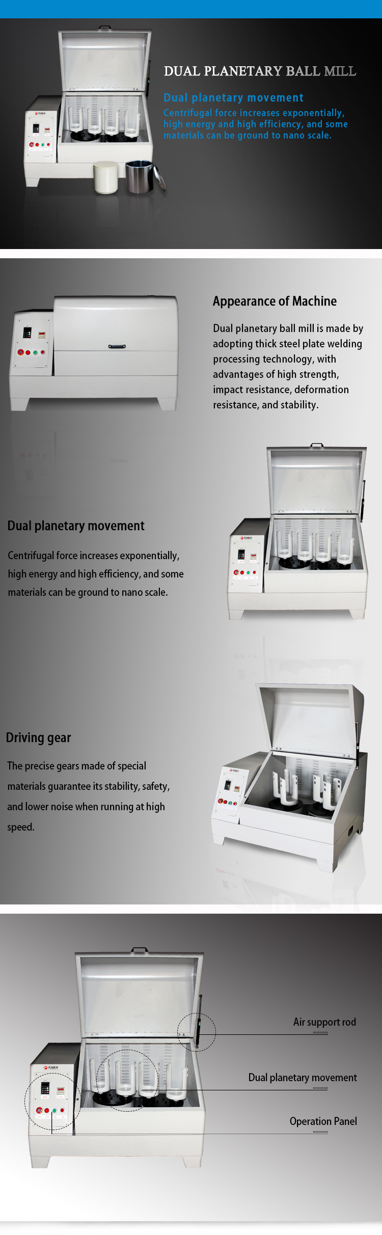 Dual Planetary Ball Mill