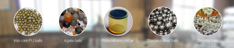 Polyurethane mill jar can be matched with iron core PU balls, agate balls, stainless steel balls, and zirco<i></i>nia balls. 